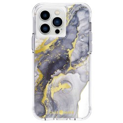 Husa Case Mate Tough Print navy marble Apple iPhone 13 Pro, transparent